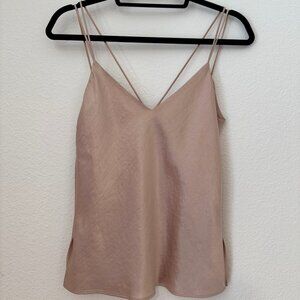 Theory Blush Pink Double Strap Silk Camisole Top | Size S